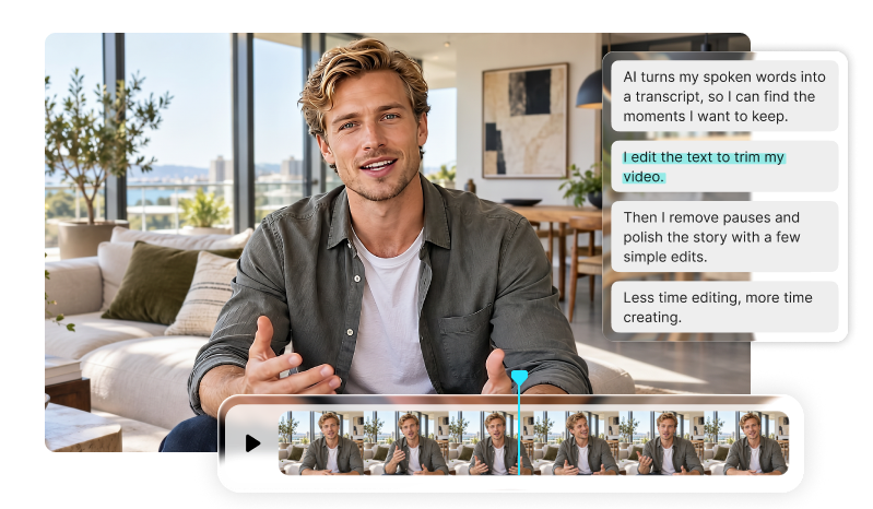 AI Text-Based Editing: Edit Video by Transcript